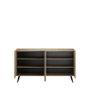 Hanah Home KNS-740-FF-2 Consola Roble, 180x100x43 cm, Tablero de Partículas Melamina, Estantes, Roble